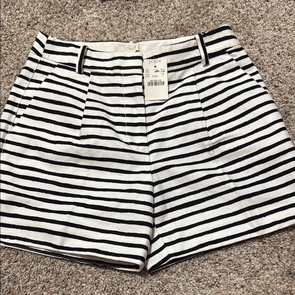 J. Crew Black and White Nautical Style Shorts NWT - Picture 1 of 8